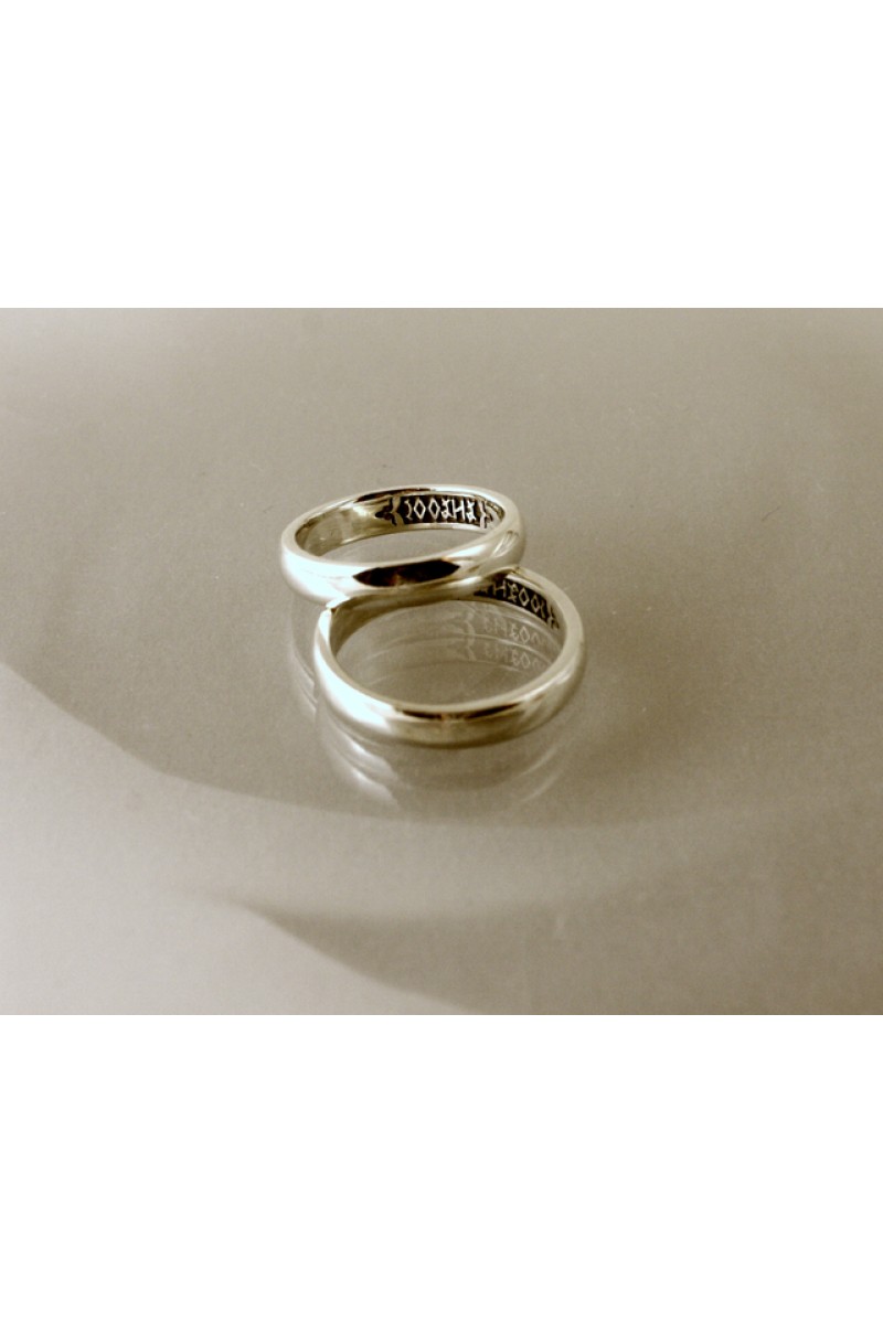 Keskeny domború örökké karikagyűrű