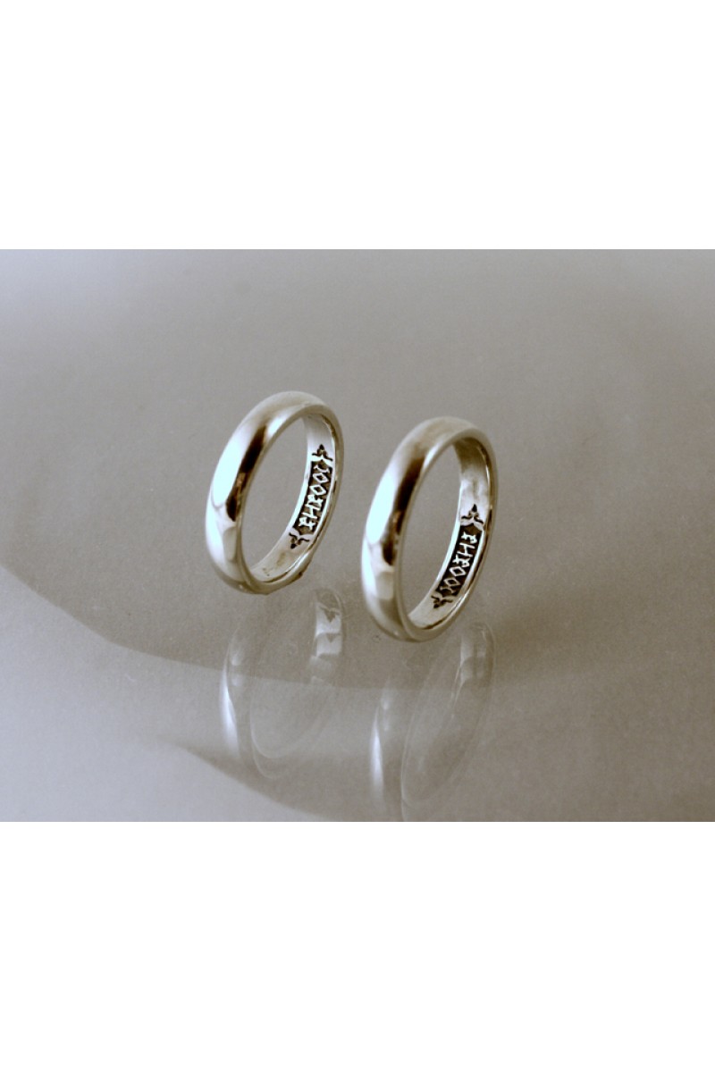 Keskeny domború örökké karikagyűrű